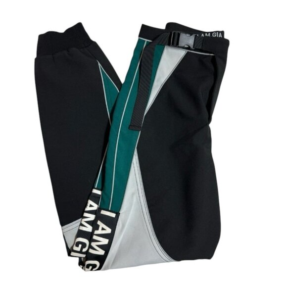I.AM.GIA Motocross Streetwear Electra Pants in Green, Black & White Colorblock - Picture 3 of 9